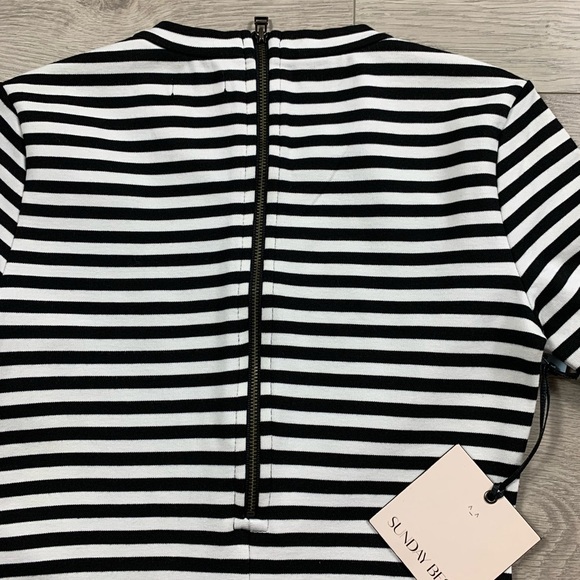 Aritzia Sunday Best Miller Stripe Short Sleeve Bodycon Dress - Picture 6 of 12